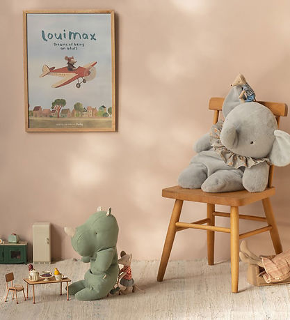 Maileg Bamse - Safari Friends - Næsehorn - Medium - Salviegrøn