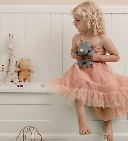 Maileg Bamse - Safari Friends - Flodhest - Lille - Råhvid