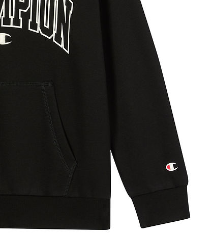 Champion Hættetrøje - Black Beauty m. Print