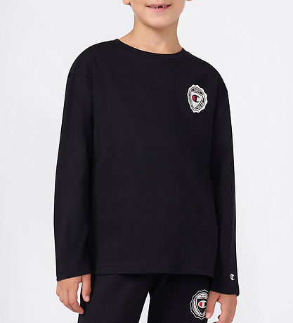 Champion Bluse - Black Beauty m. Print