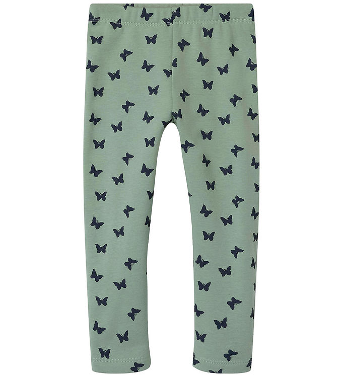 Name It Leggings m. FLeece - NmfDavina - Lily Pad/Butterfly AOP