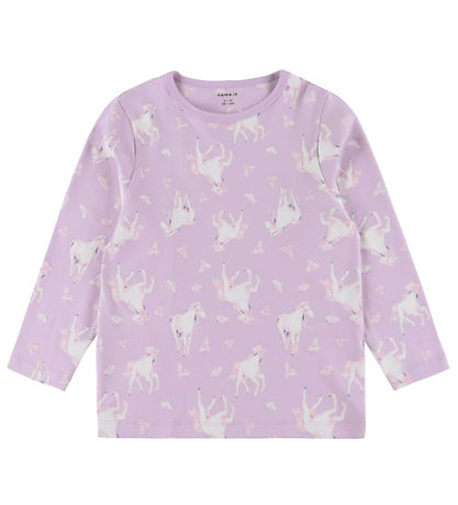 Name It Nattøj - 2-Delt - NmfNightset - Pastel Lilac Horse
