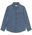 Les Deux Skjorte - Kash Indigo Stripe - Denim Blue