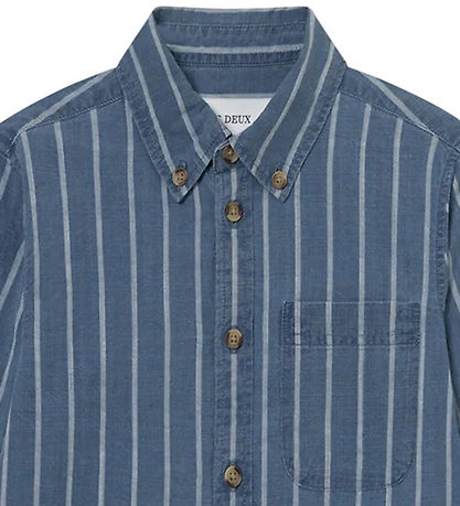 Les Deux Skjorte - Kash Indigo Stripe - Denim Blue