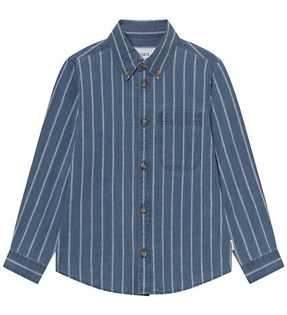 Les Deux Skjorte - Kash Indigo Stripe - Denim Blue