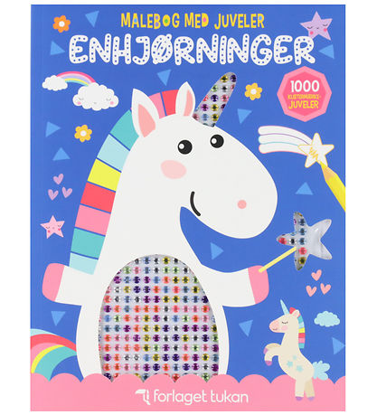 Forlaget Tukan Malebog m. Juveler - Enhjørning