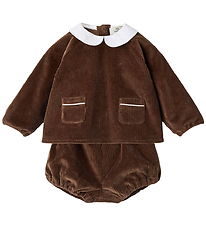 Copenhagen Colors Kjole - Baby Sæt - DK. Brown Comb