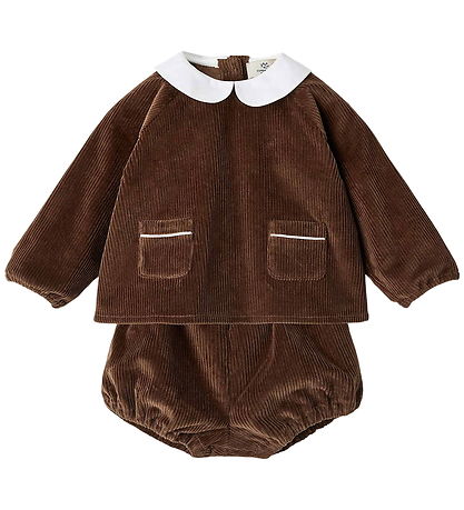 Copenhagen Colors Kjole - Baby Sæt - DK. Brown Comb