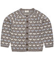Copenhagen Colors Cardigan - Strik - Naturalmel/Dusty Blue Comb