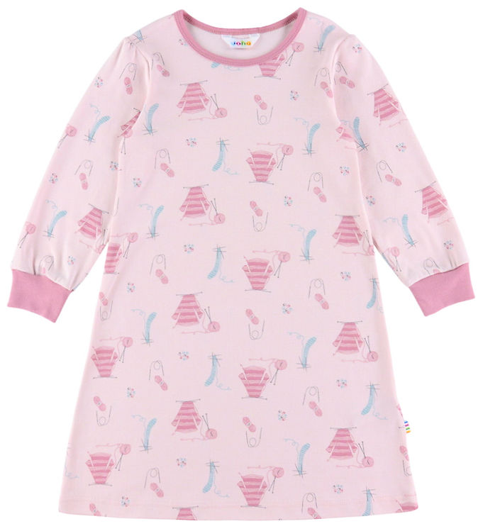 Joha Natkjole - Lyserød m. Print