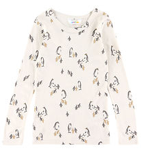 Joha Bluse - Bambus - Lys Beige m. Print