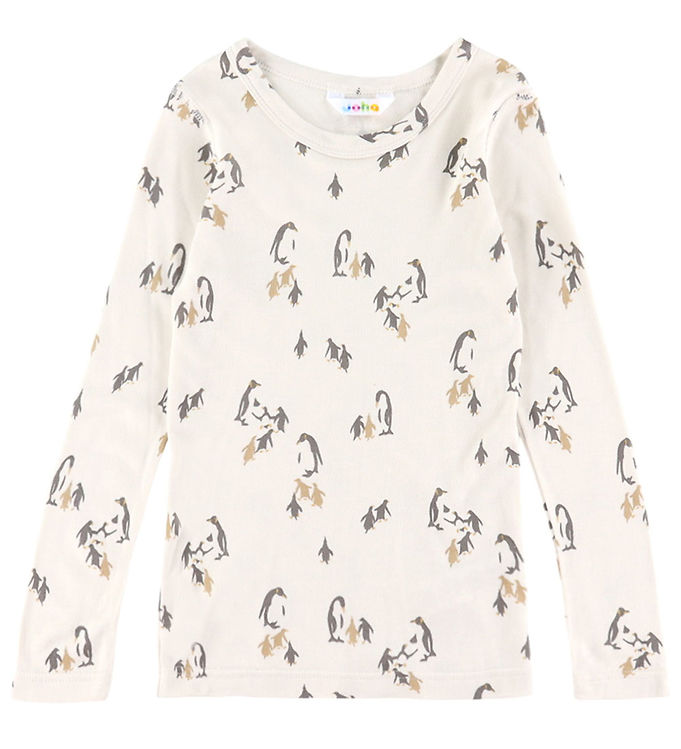 Joha Bluse - Viskose/Bambus - Lys Beige m. Print