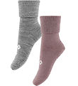 Hummel Strømper - HmlMini - 2-pak - Grey Melange/ Twillight Mauv