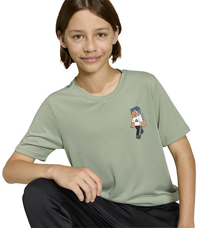 adidas Performance T-Shirt - J MC TR TEE - SILGRN