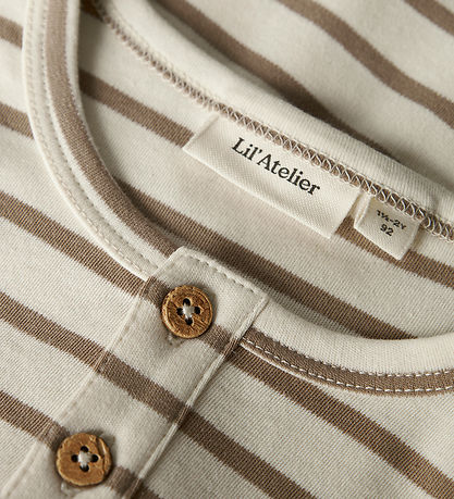 Lil' Atelier Bluse - NmmLimia - Turtledove/ Sephia Tint