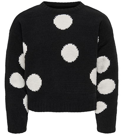 Kids Only Blouse - Knitted - KogSus - Black/Egret/Polka Dot Assy