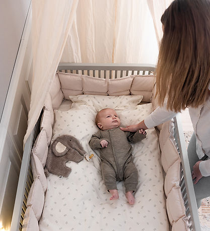 Sebra Seng - Baby/Junior - Stone Grå