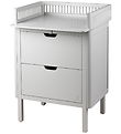 Sebra Puslebord m. Skuffer - Stone Grey