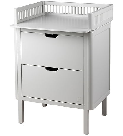 Sebra Puslebord m. Skuffer - Stone Grey