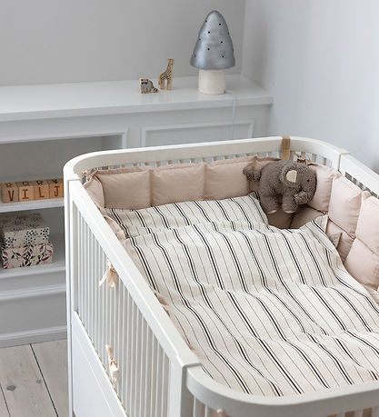 Sebra Sengetøj - Baby - 100x70 cm - Cream Stripe