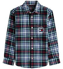Tommy Hilfiger Skjorte - Graphic Check - Dark Navy/ Check Blue