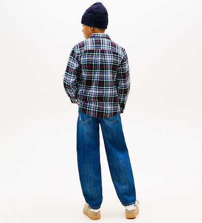 Tommy Hilfiger Skjorte - Graphic Check - Dark Navy/ Check Blue