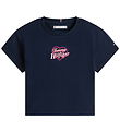 Tommy Hilfiger T-shirt - Heart Embro - Dark Night/ Navy Blue