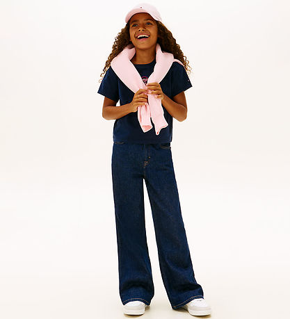 Tommy Hilfiger T-shirt - Heart Embro - Dark Night/ Navy Blue