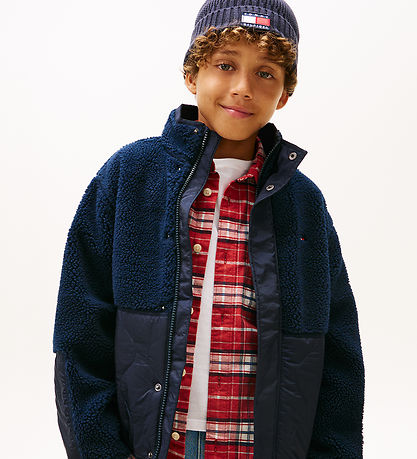 Tommy Hilfiger Fleecejakke - Teddy - Dark Night Blue