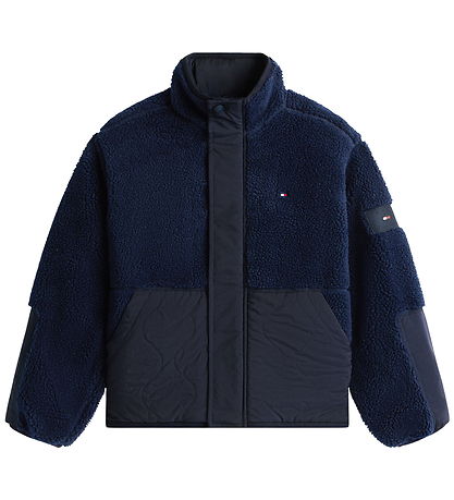 Tommy Hilfiger Fleecejakke - Teddy - Dark Night Blue