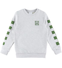 Les Deux Sweatshirt - Snow Melange/Chive Green