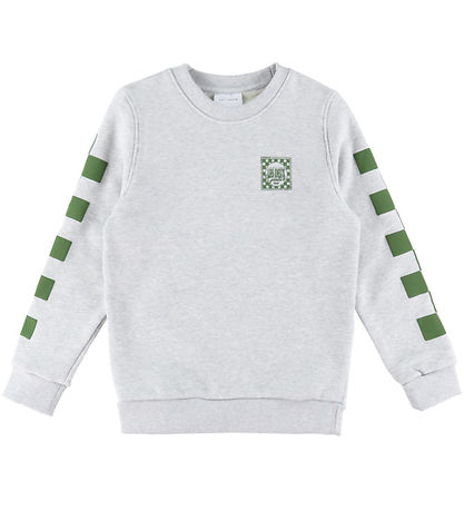 Les Deux Sweatshirt - Snow Melange/Chive Green