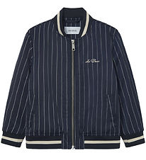 Les Deux Bomber Jacket - Tech Varsity - Dark Navy/Ivory