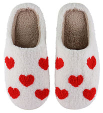By Stær Hjemmesko - Slippers - Små Hjerter - Rød