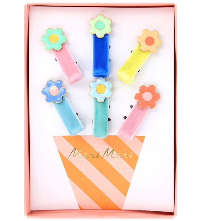 Meri Meri Hårspænder - 6-pak - Daisy