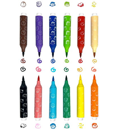 Ooly Tuscher m. Stempler - Radiserne - 12 stk