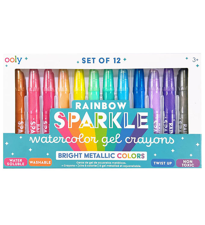 Ooly Gelpenne &#8211; 12 stk. &#8211; Rainbow Sparkle Metalic