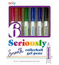 Ooly Farvekuglepen - Seriously Smooth Rollerball - 6 stk