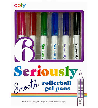 Ooly Farvekuglepen - Seriously Smooth Rollerball - 6 stk