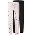 Name It Leggings - Noos - NkfVivian - 2-pak - Black/Cradle Pink