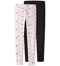 Name It Leggings - Noos - NkfVivian - 2-pak - Black/Cradle Pink