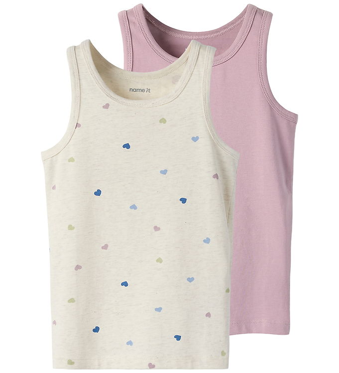Name It Undertrøjer - Noos - NmfTank - 2-pak - Peyote Melange/Ma