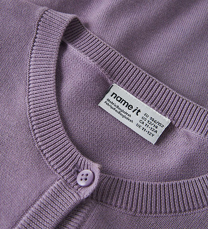 Name It Cardigan - Strik - Noos - NkfValane - Lavender Gray