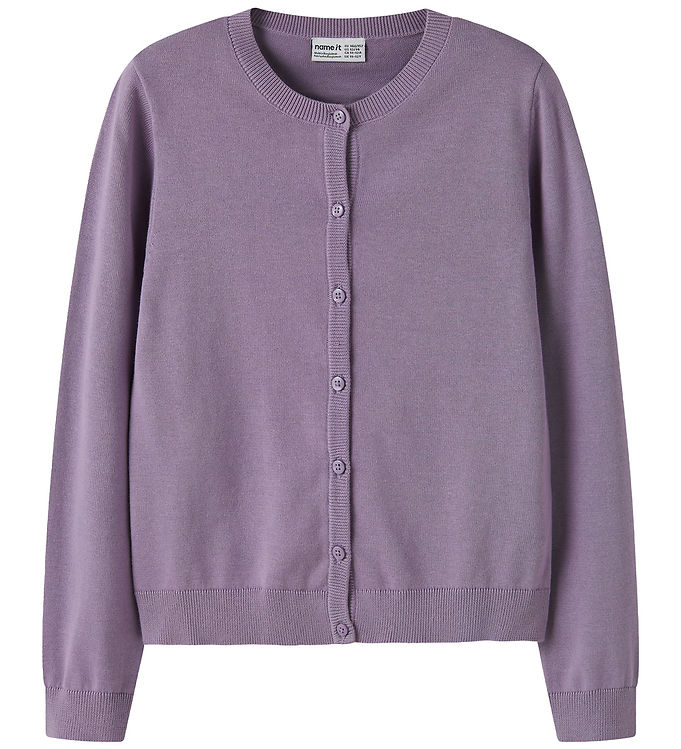 Name It Cardigan - Strik - Noos - NkfValane - Lavender Gray