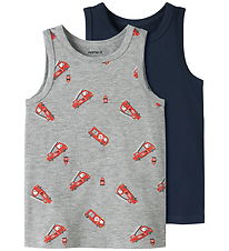 Name It Undertrøjer - Noos - NmmTank - 2-pak - Peyote Melange/Da