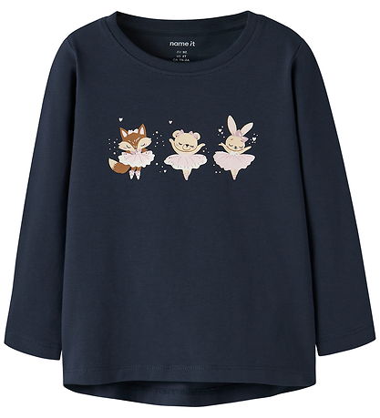 Name It Bluse - 2-pak - NmfVix - Dawn Pink/Navy Blazer