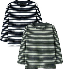 Name It Bluse - 2-pak - NmmVaksel - Navy Blazer/Urban Chic