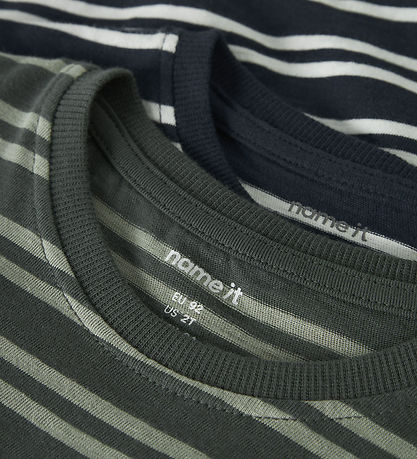 Name It Bluse - 2-pak - NmmVaksel - Navy Blazer/Urban Chic