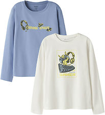 Name It Bluse - 2-pak - NkmVux - Cloud Dancer/Endless Sky