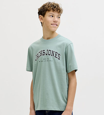 Jack & Jones T-shirt -Noos - JjeCaleb - Mineral Blue